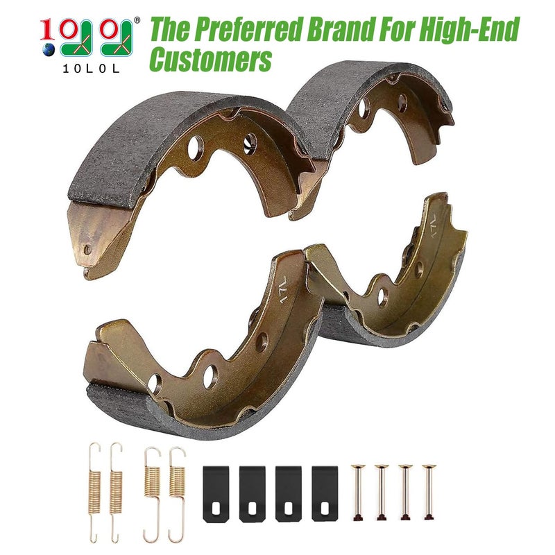 10L0L Golf Cart Brake Shoes Kit for Club Car DS & Carryall 1981-1994 OEM 101146302 101880701, EZGO XI-Serial 1983-1986, Yamaha G1 1978-1980, etc - Image 2